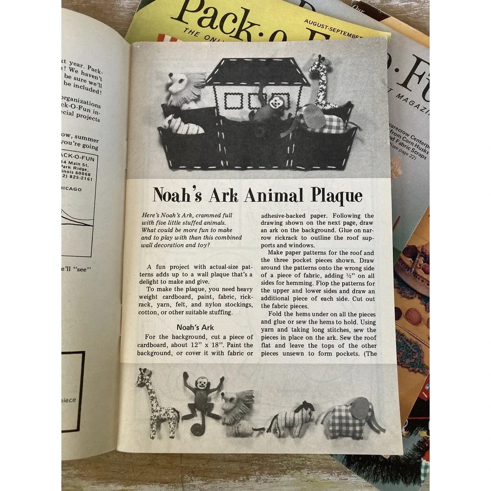 Vintage scrap craft magazines Pack O Fun entire year 1975 10 issues recycling